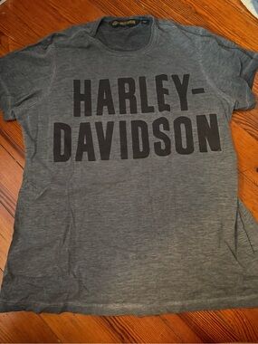 Harley-Davidson Charcoal and Black Logo Tee